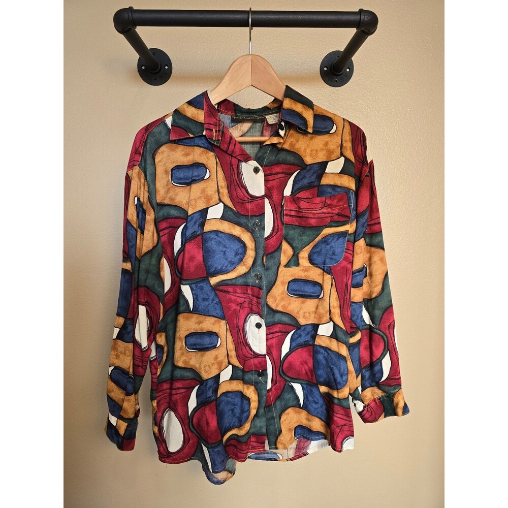 Giorgio‎ Sant Angelo full sleeve button down vintage shirt women's size medium